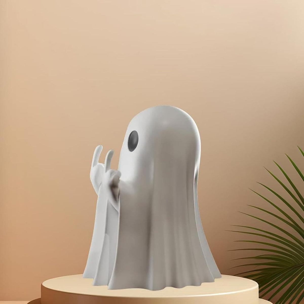 Creative Resin Middle Finger Ghosts Halloween Decorations 8CM Crafts Bat Ghost Compatible with Spranks Garden Decor