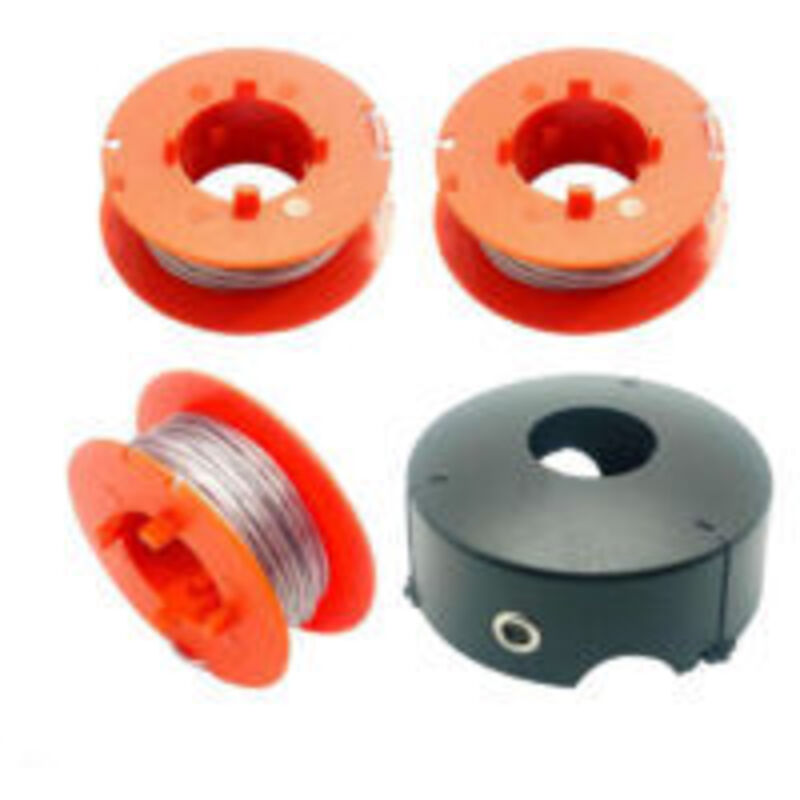 F016800175 Wire spool for Bosch Art 23 26 30 Easytrim and Combitrim, Pro-Tap Automatic spool soft cord, 8M x 1.6 mm with cover F016L71088 (3 spools + 1 cover)