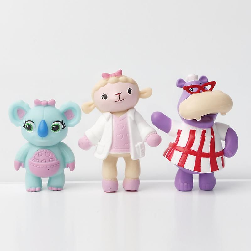 Doc McStuffins Toys 12pcs Set Figures with Lambie Hallie Chilly Dolls Compatible with Disney