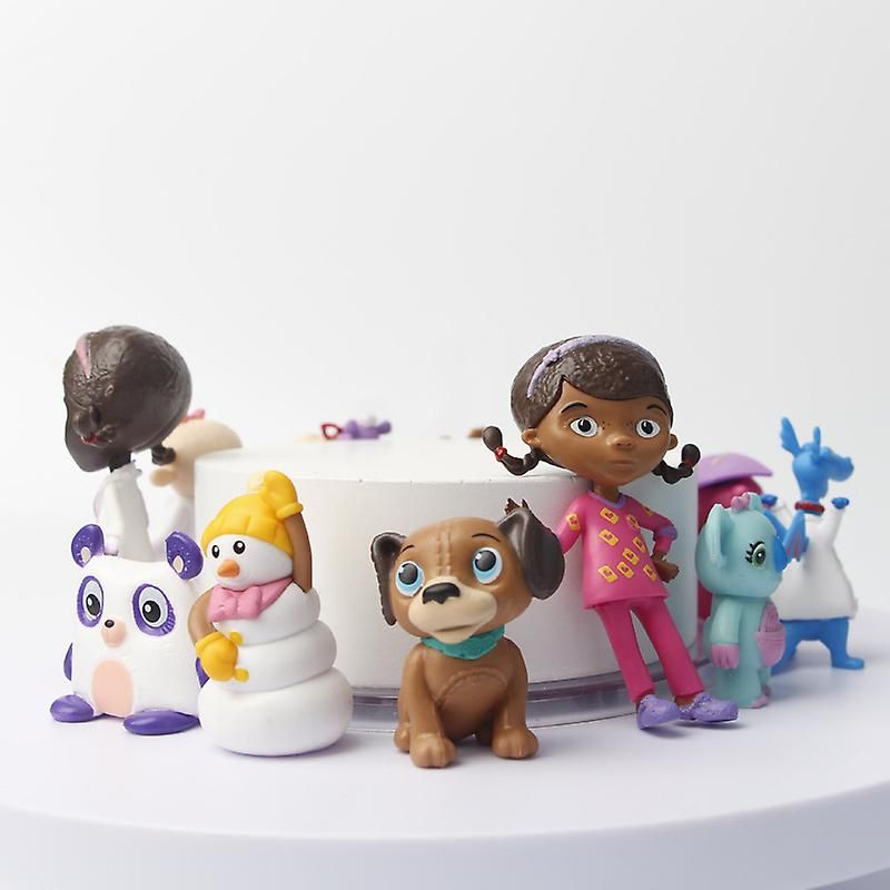 Doc McStuffins Toys 12pcs Set Figures with Lambie Hallie Chilly Dolls Compatible with Disney