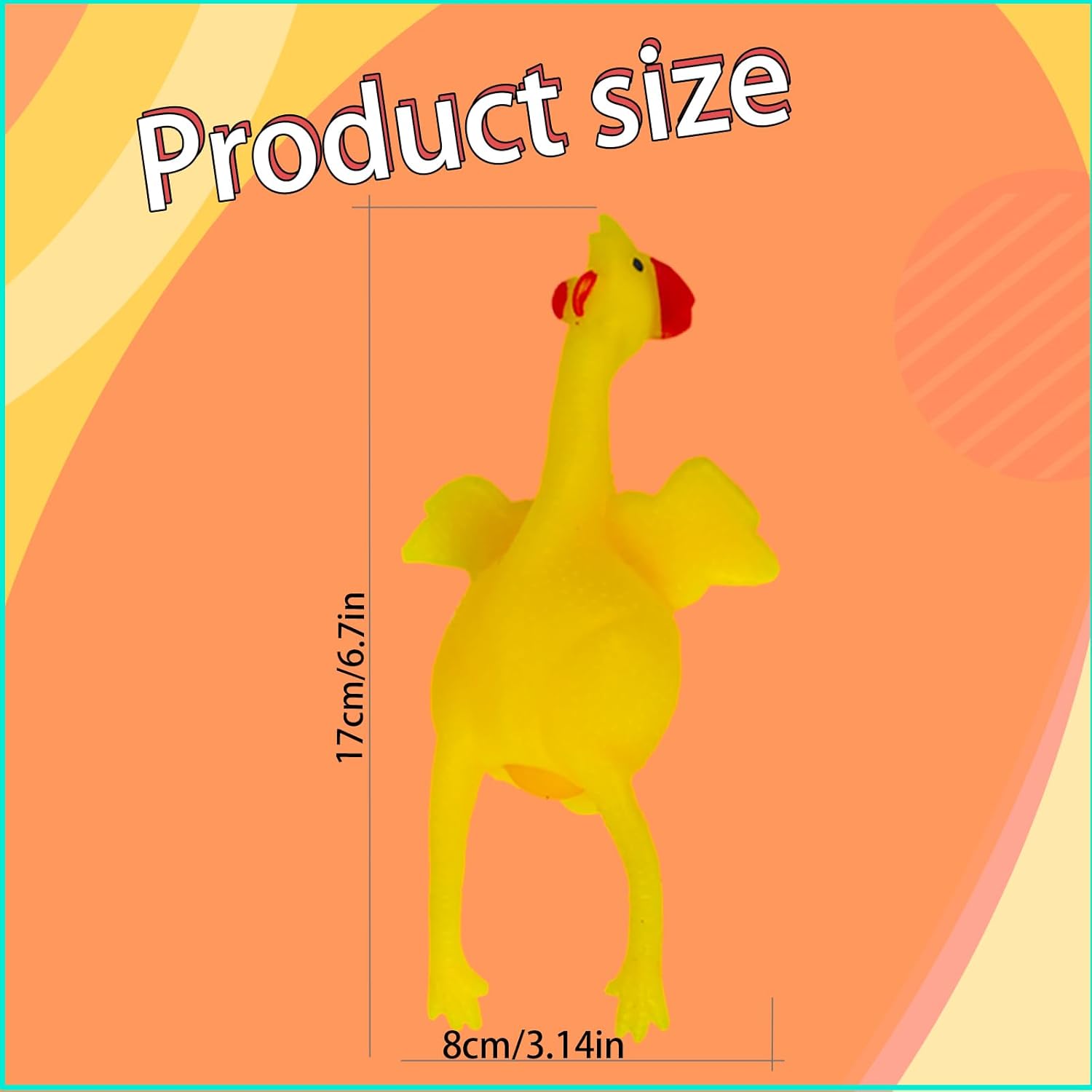 Stress Relief Squeeze Toy Laying Hen Ventilation Chicken Keychain, Trick Yux Compatible