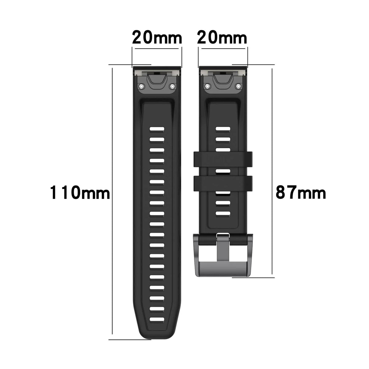 Silicone Strap for Garmin Fenix 7X 7 7S 6X 6 Pro 6S 5 5X Plus Compatible with Descent mk2i mk3 Fenix 13 13 26mm 51mm