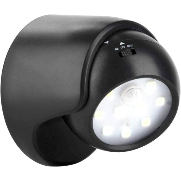 Outdoor Wall Light with Motion Sensor | 1000 Lumen LED Outdoor Lighting | Battery Powered Cordless Lighting | 360 Degree Rotation and Tilt