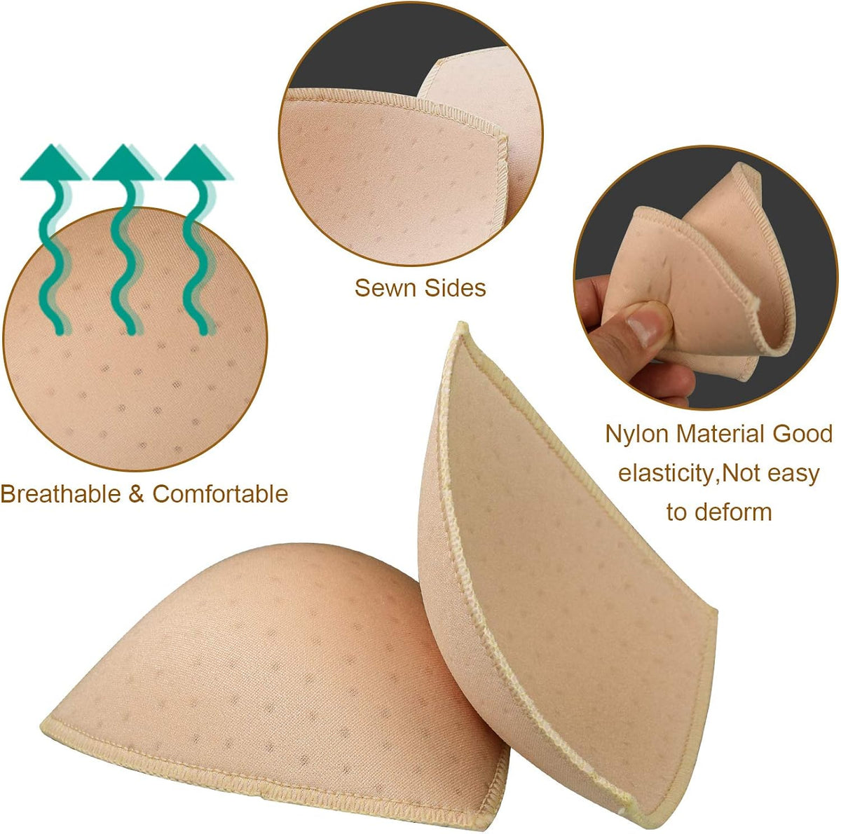 Bra Pads Insert 5 Pairs. Bra Pads Breathable Dcup