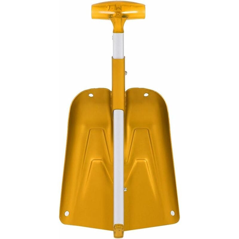 Snow Shovel with Comfortable Handle Telescopic Extension Fine Texture Outdoor Gold