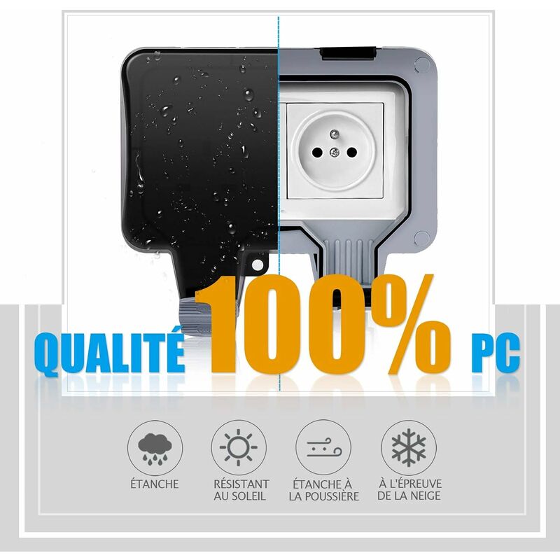 Outdoor IP66 Waterproof Double Power Socket 16A