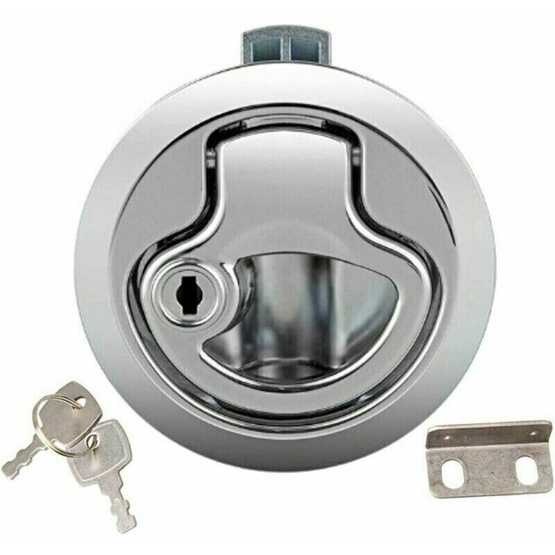 Boat Hatch Lock Pull Marine, Zinc Alloy Recessed Hatch Lock with Locking Door for Yacht Trailer Motorhome Deck Hatch Door Cabinet..DEBUNS
