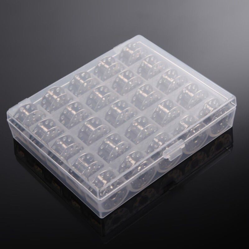 Metal Bobbins with Case for Standard Household Sewing Machine Brother Singer Bernina Pfaff Elna Babylock Kenmore Juki..DEBUNS