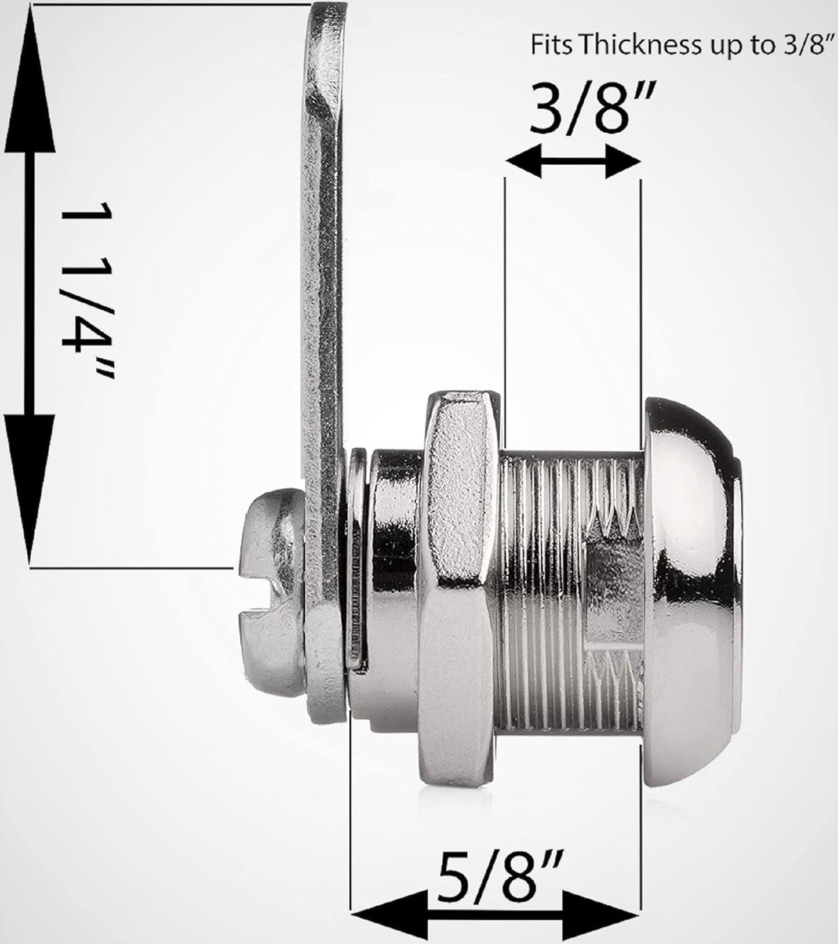 Us General Cabinet Replacement Keyed Cabinet Locks Alike Keyed 3/4 Cylinder Cam Locks 5/8 inch Mailbox Lock Replacement 16mm for Cabinet Security RV Mailbox Toolbox Locks 2Pack
