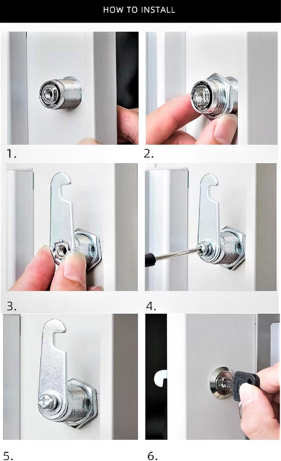 Us General Cabinet Replacement Keyed Cabinet Locks Alike Keyed 3/4 Cylinder Cam Locks 5/8 inch Mailbox Lock Replacement 16mm for Cabinet Security RV Mailbox Toolbox Locks 2Pack