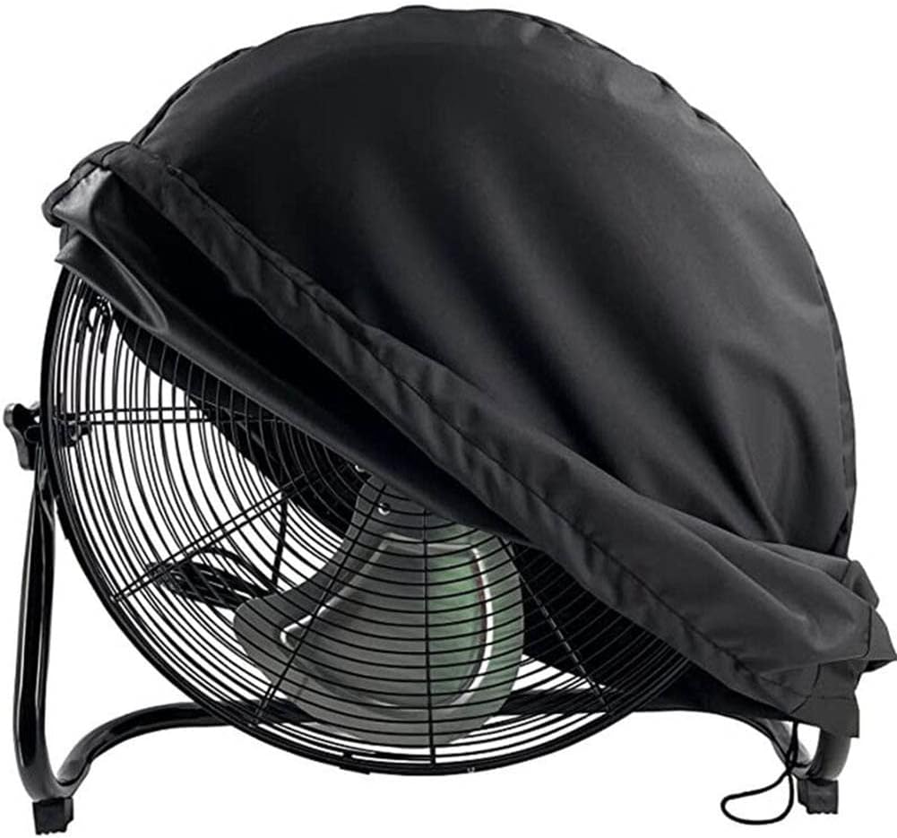 Industrial Fan Cover Waterproof Dustproof Outdoor Fan Cover for 18"&amp;20" Industrial Floor Fan Heavy Duty High Velocity Floor Fan Covers(Black)