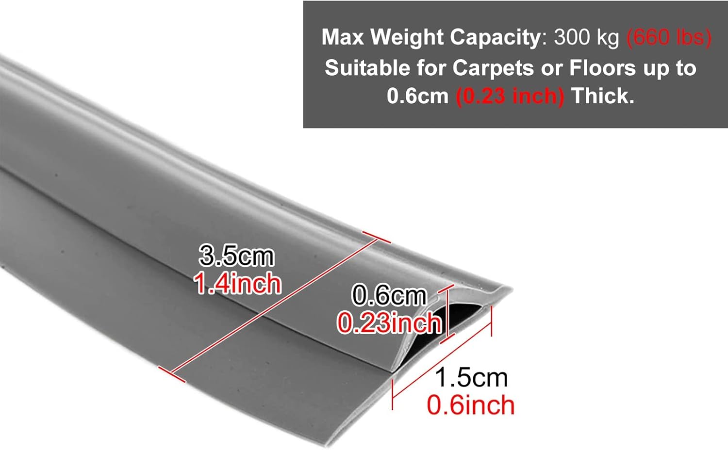 LVLONG Carpet Edge Trim - Cuttable Customizable Carpet Floor Edge Binding Threshold Strip, Anti Slip Carpet Joining Strip 1/2/3/4/5/6/7/8/9/10m Long (Size : Length-7m(23ft))
