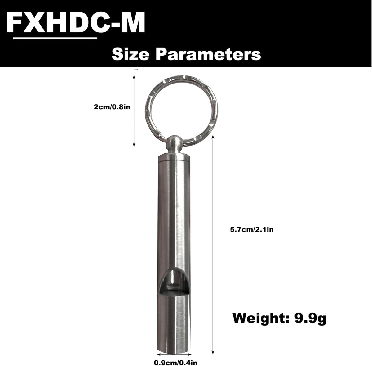 2PCS Mini Stainless Steel Survival Whistle Perfect for Camping, Hiking and Boating Loud Emergency Whistle with Far Distance Rang for Sporting Events and Call Your Dog，Keychain Included