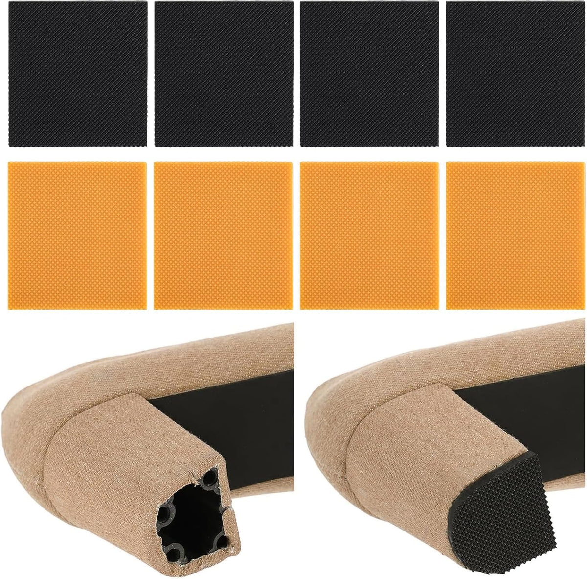 8pcs High Heels Patch Square Sole Repair Tips Rubber Boot Heel Replacement Sole Protectors Non-Slip Heel Replacements High Heel Tread Pad(2.44" x 2.44")