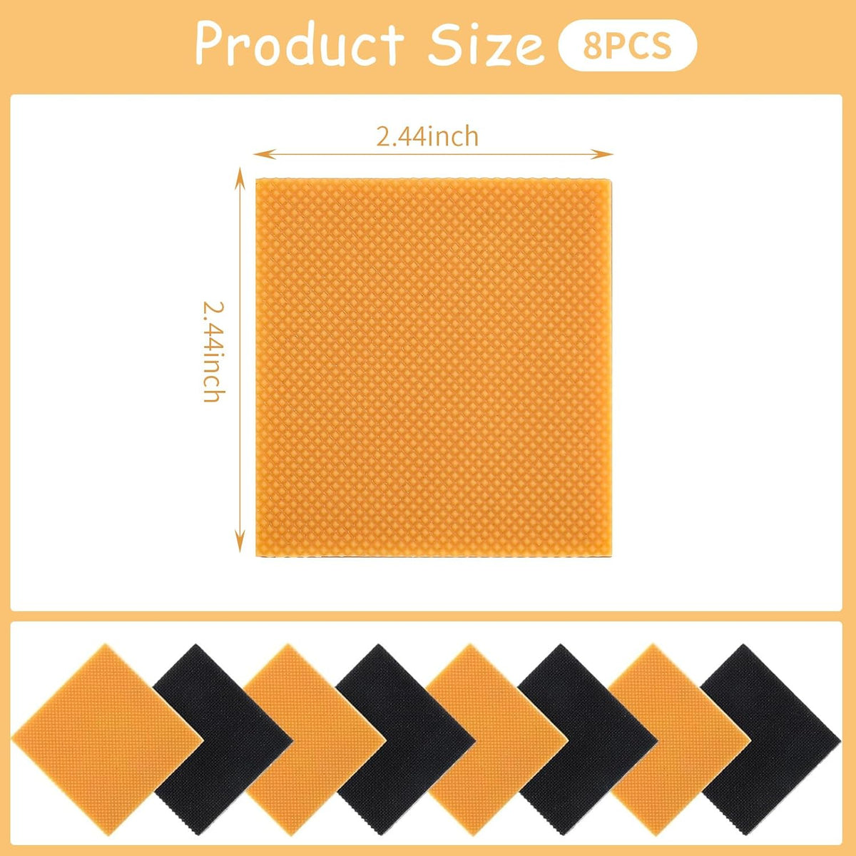 8pcs High Heels Patch Square Sole Repair Tips Rubber Boot Heel Replacement Sole Protectors Non-Slip Heel Replacements High Heel Tread Pad(2.44" x 2.44")