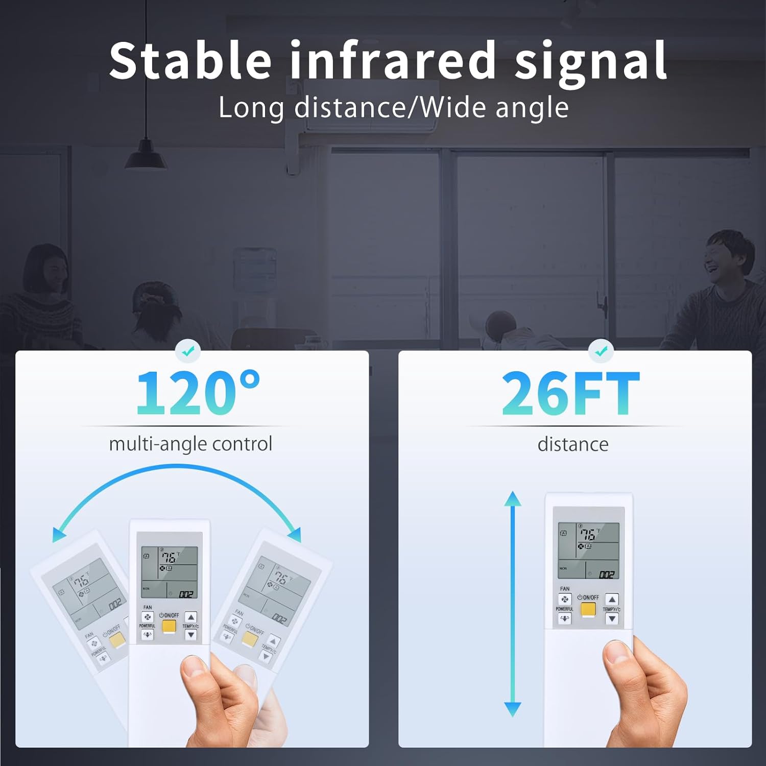 Replacement for DAIKIN AC Air Conditioner Remote Control, Compatible with ARC452A9 ARC452A10 ARC452A19 ARC452A20 ARC452A21 ARC452A23 ARC466A36