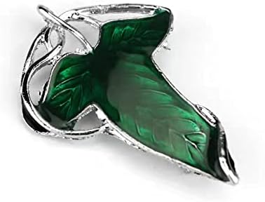 Alloy Elven Leaf Brooch - Green Leaf Clasp Pin - Elven Cloak Clasp - Costume Accessory - Movie Inspired - Gift for Elves Fans