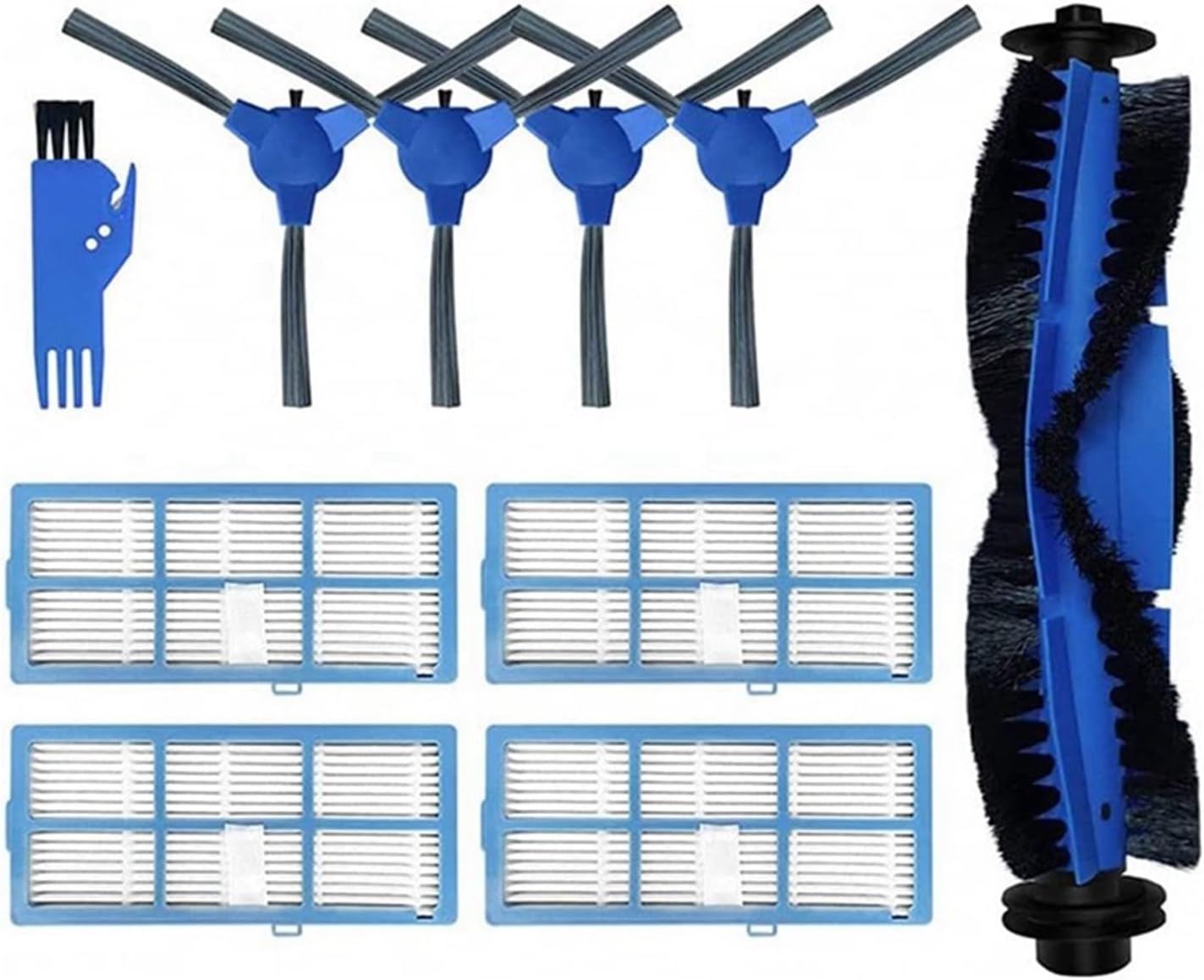 Main Brush Side Brush Hepa Filter Replacement Accessories,Compatible for Proscenic 850T Robot Vacuum Cleaner Spare Parts Kit