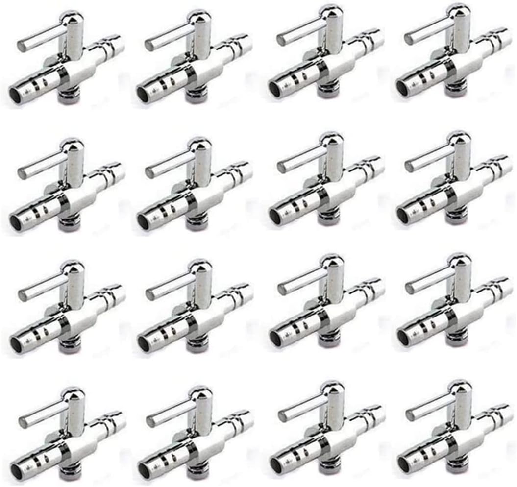 Aquarium Fish Tank Air Flow Control Lever Pump Single Way Valve, 16Pcs