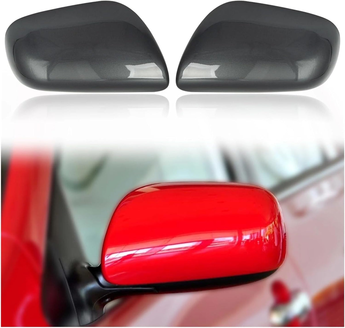 Door Rearview Mirror Cover Cap Housing Compatible For Toyota Corolla Accessories 2007 2008 2009 2010 2011 2012 2013(Silver Right)