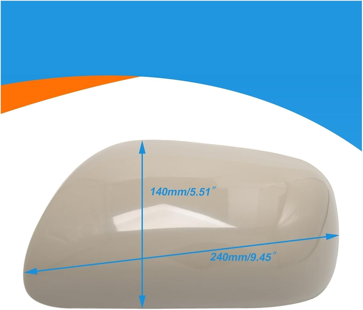 Door Rearview Mirror Cover Cap Housing Compatible For Toyota Corolla Accessories 2007 2008 2009 2010 2011 2012 2013(Silver Right)