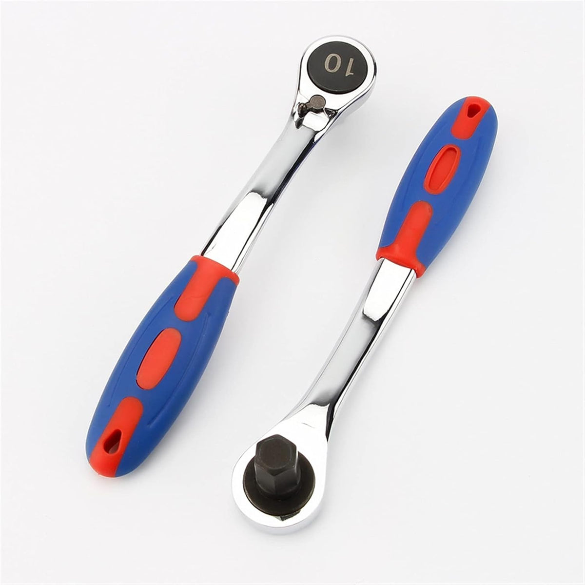 Wrench Sets, 1pcs Reversible Ratchet Allen Key Wrench, Ratcheting Hex Bolt Spanner with Soft Rubber Handle 4mm 5mm 6mm 8mm 10mm 12mm 14mm 17mm (Size : 8mm)