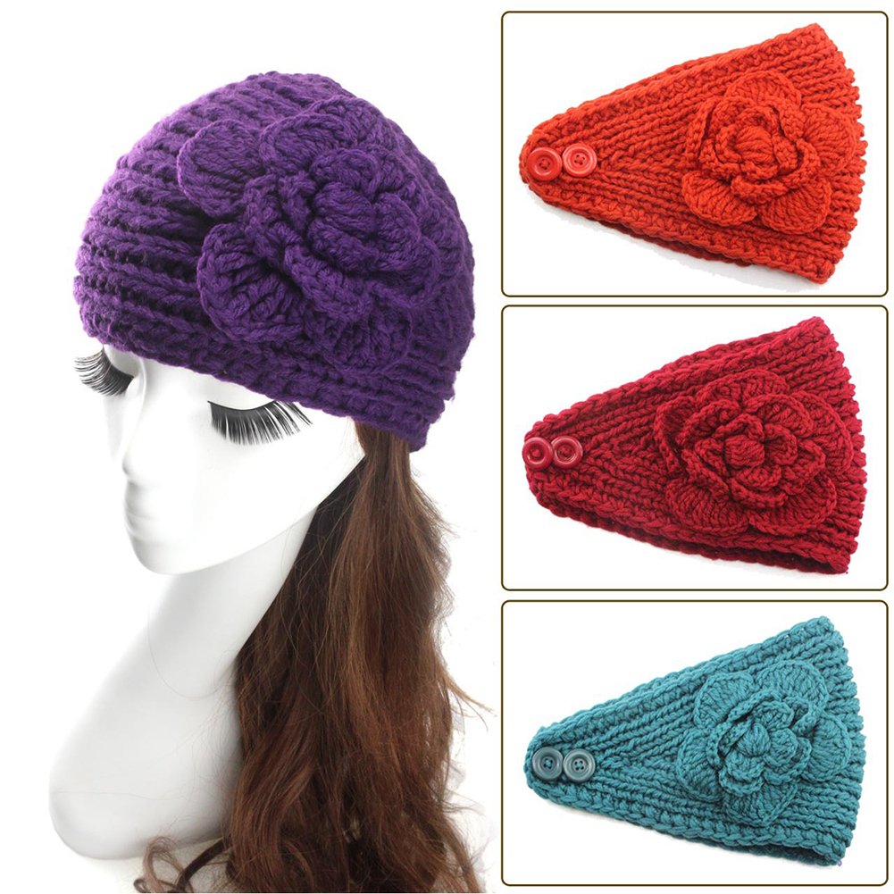 Chunky Knit Headband Crochet Headbands Hair Band Winter Ear Warmer for Women