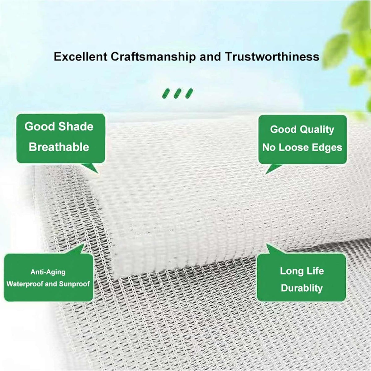 30% Sunblock Shade Cloth Garden Shade Mesh Tarp with Eyelets and Ropes UV Resistant Sunblock Shade Cloth for Garden, Pergola, Patio Plants, Greenhouse，Outdoor(2x6.0m/6.6x19.7ft)