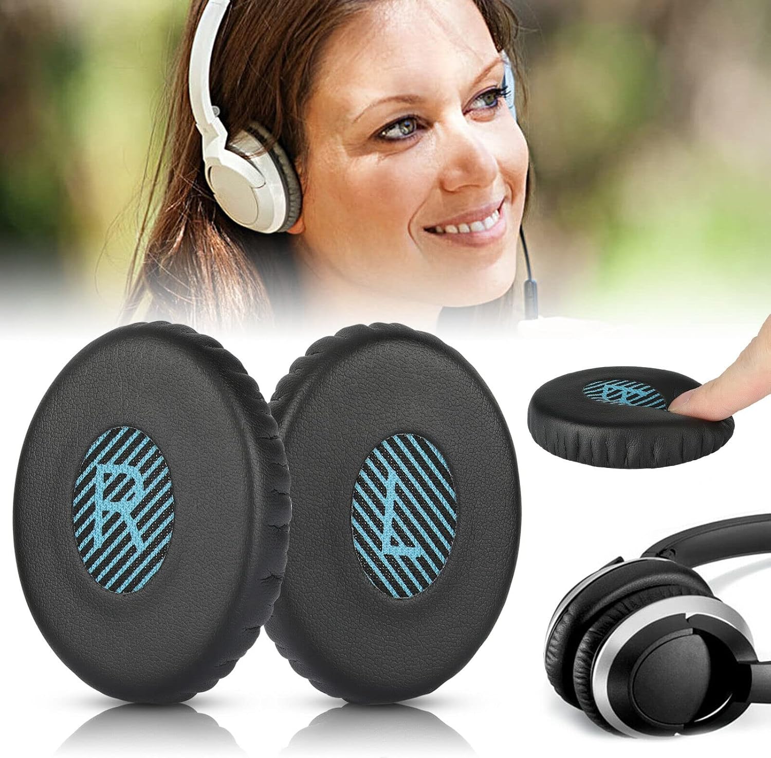 Replacement Ear Pads for Bose Sound True & SoundLink Wireless Headphones Memory Foam On-Ear Headphone Earpads Cushions for Bose OE2 OE2i