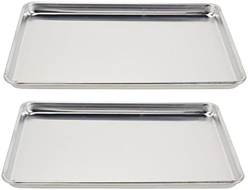 (5303) Wear-Ever Half-Size Sheet Pans, Set of 2 (18-Inch x 13-Inch x 1-Inch, Aluminum)