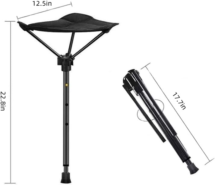 One Leg Adjustable Stool,Camping Folding Stool,one Leg Chair,Telescoping Stool,Collapsible Retractable Stool,Suitable for Outdoor Hiking,Picnic,Travel