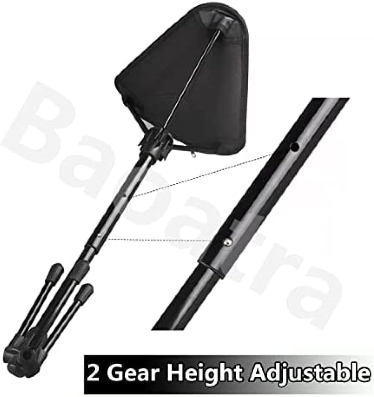 Portable Telescopic Stool - Lightweight Folding Chair for Camping & Fishing - Height Adjustable, Single Leg Tripod Seat - Foldable & Compact Design