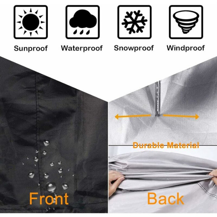 122cm x 46cm Round Waterproof Fireplace Cover with Drawstring