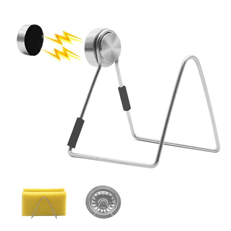 2-pack magnetic dishcloth holder for sink stainless steel