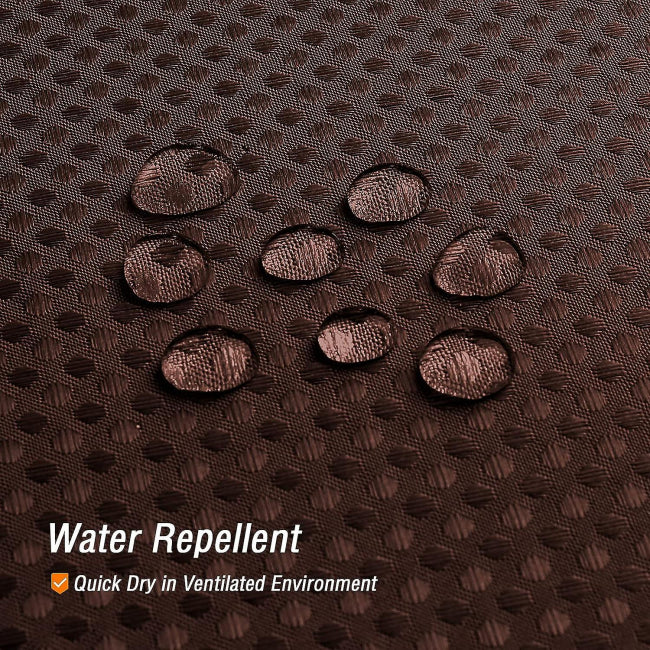 pc Brown Shower Curtain, Waffle Woven Textured Fabric Bathroom Shower