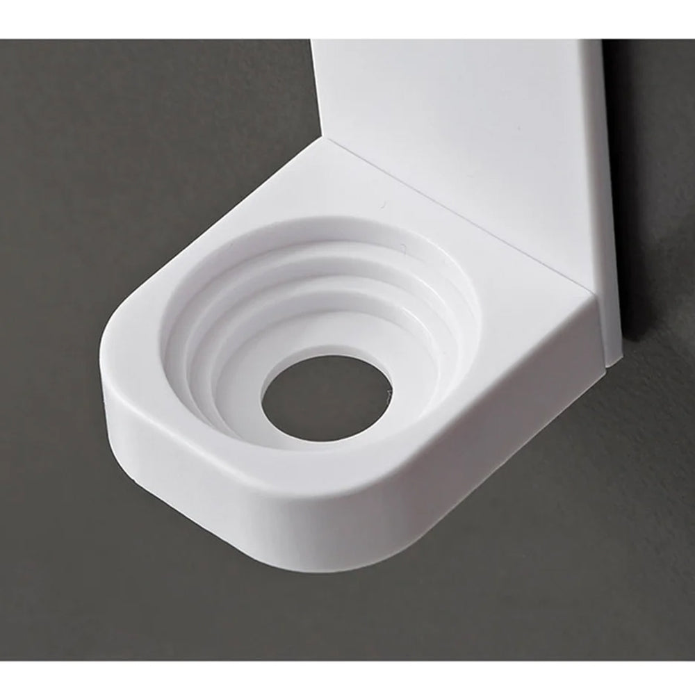 2-Pack White Wall-Mounted Toothbrush Holder Compatible with Oral-B and Braun Electric Toothbrushes