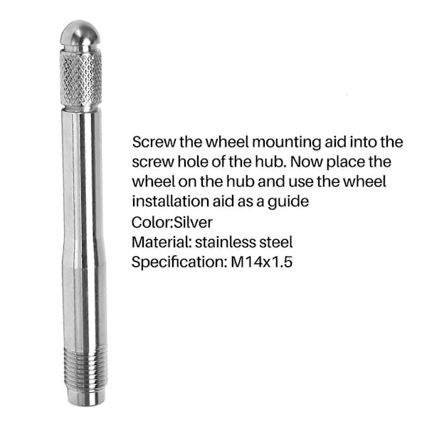 Stainless Steel Wheel Mounting Aid M14x1.5 for Tire Rim Change