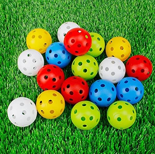 12-Pack Golf Practice Balls, Hollow Practice Balls with Airflow, 42mm Plastic Golf Balls, for Swing Training, Driving Range, Home Use