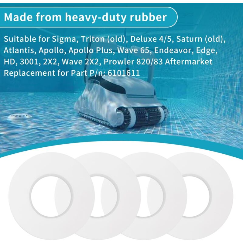 Maytonics Dolphin Pool Cleaner Climbing Wheel Rings 4 pcs Compatible with M200 M400 M500 Nautilus CC Plus DX3 DX4 DX6