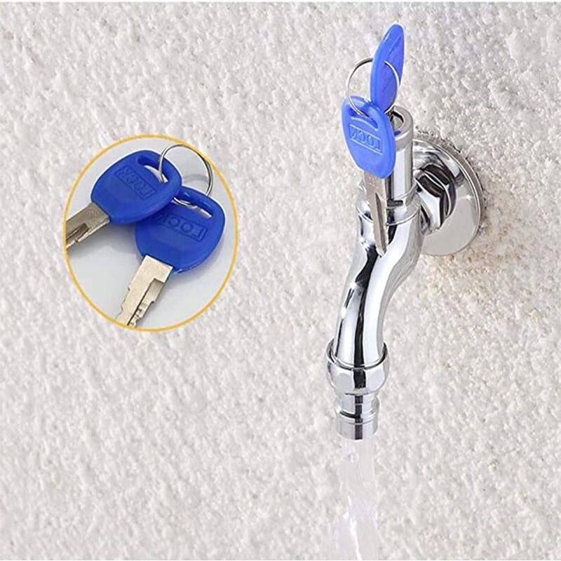Lockable Anti-Theft Outdoor Brass Tap for Garden Washing Machine