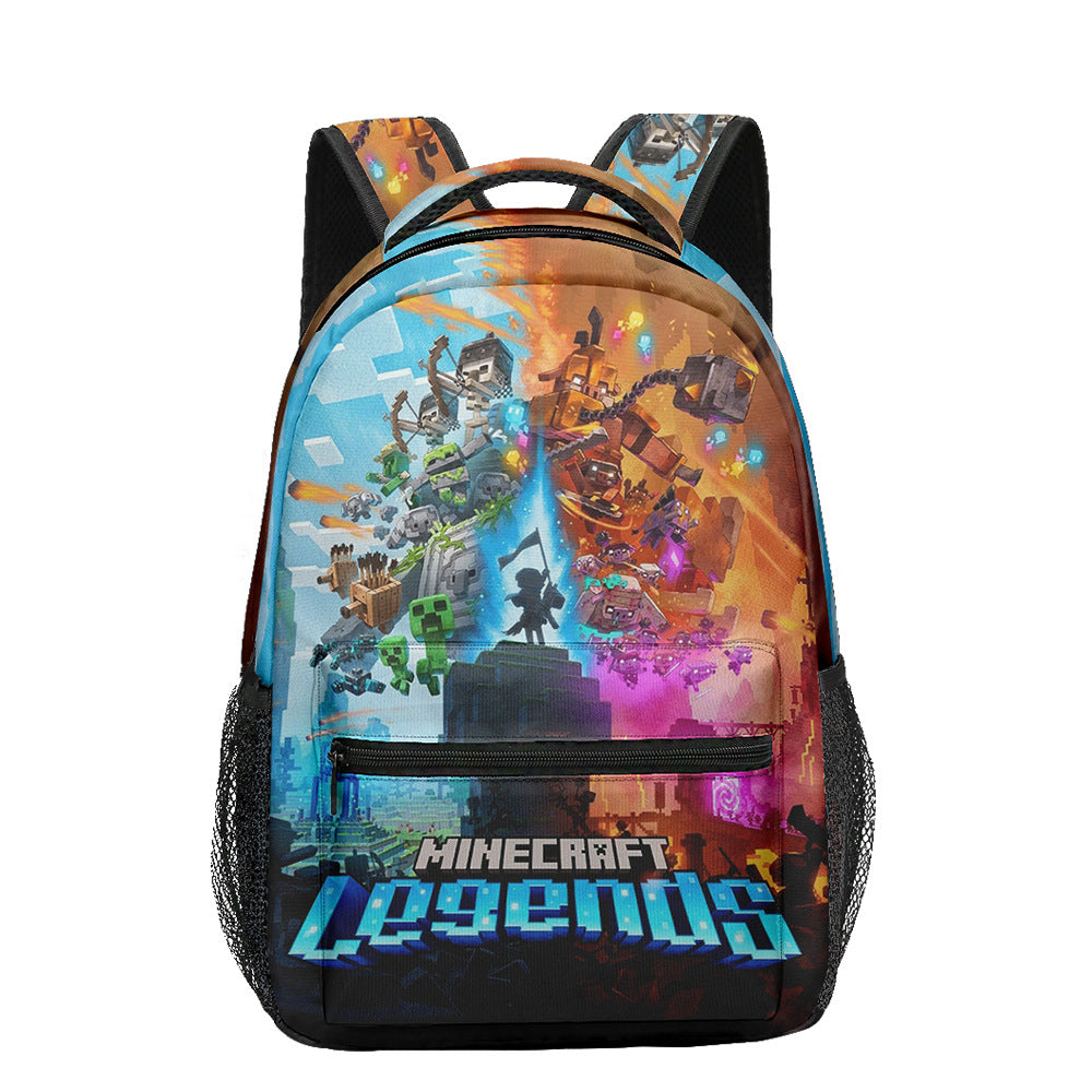 Minecraft Backpack For Boys School Backpack Kids Compatible Minecraft Black Green Creeper Zombie Skeleton Enderman Cave Spider