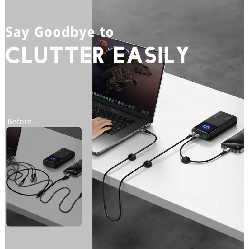 Black Self-Adhesive Cable Clips 10-Pack Single Port Cable Organizer Holder Wire Management