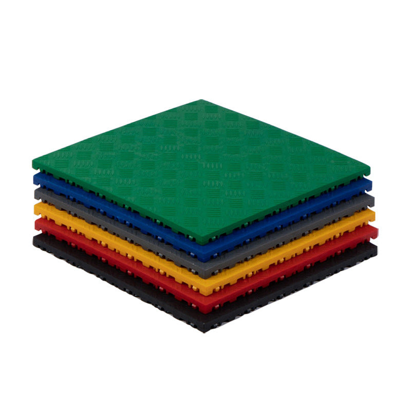 1.8 cm thick plastic interlocking floor tiles/grilles for car wash bays and car detailing shops - plastic divider mats - red （1pc）