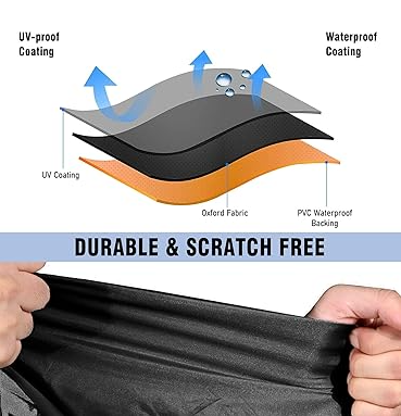 17-19ft Boat Cover Trailerable Marine Grade 600D Black