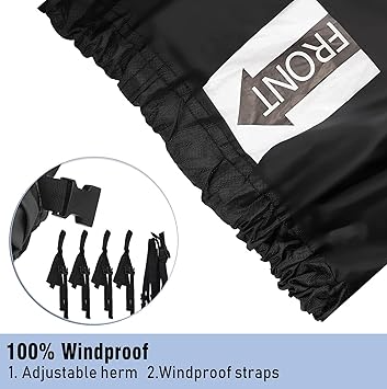 14-16ft Boat Cover Trailerable Marine Grade 600D Black