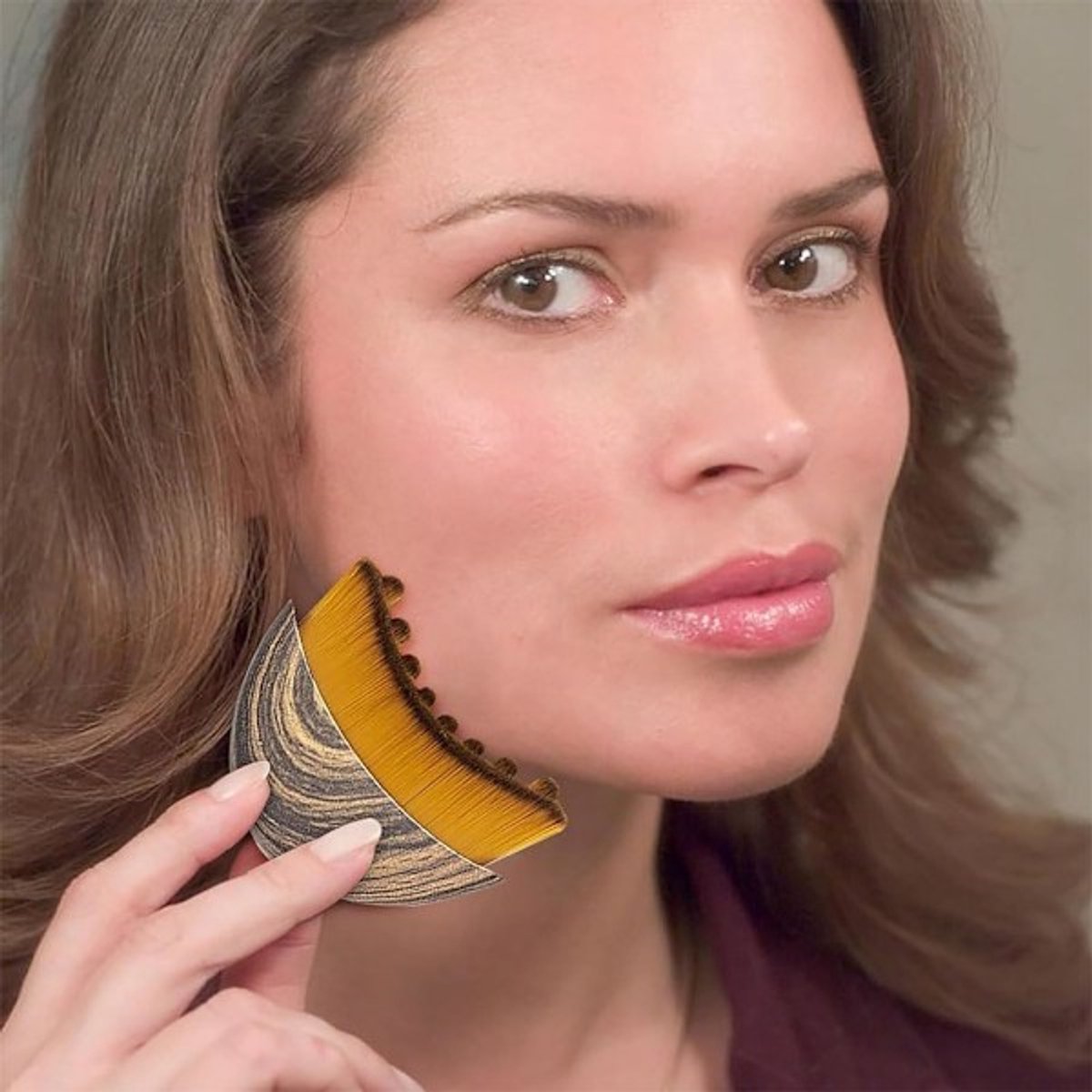 Lymphatic Drainage Facial Brush - Lymphatic Drainage Facial Massage - Chin and Jawline Modeling - Dry Facial Brush