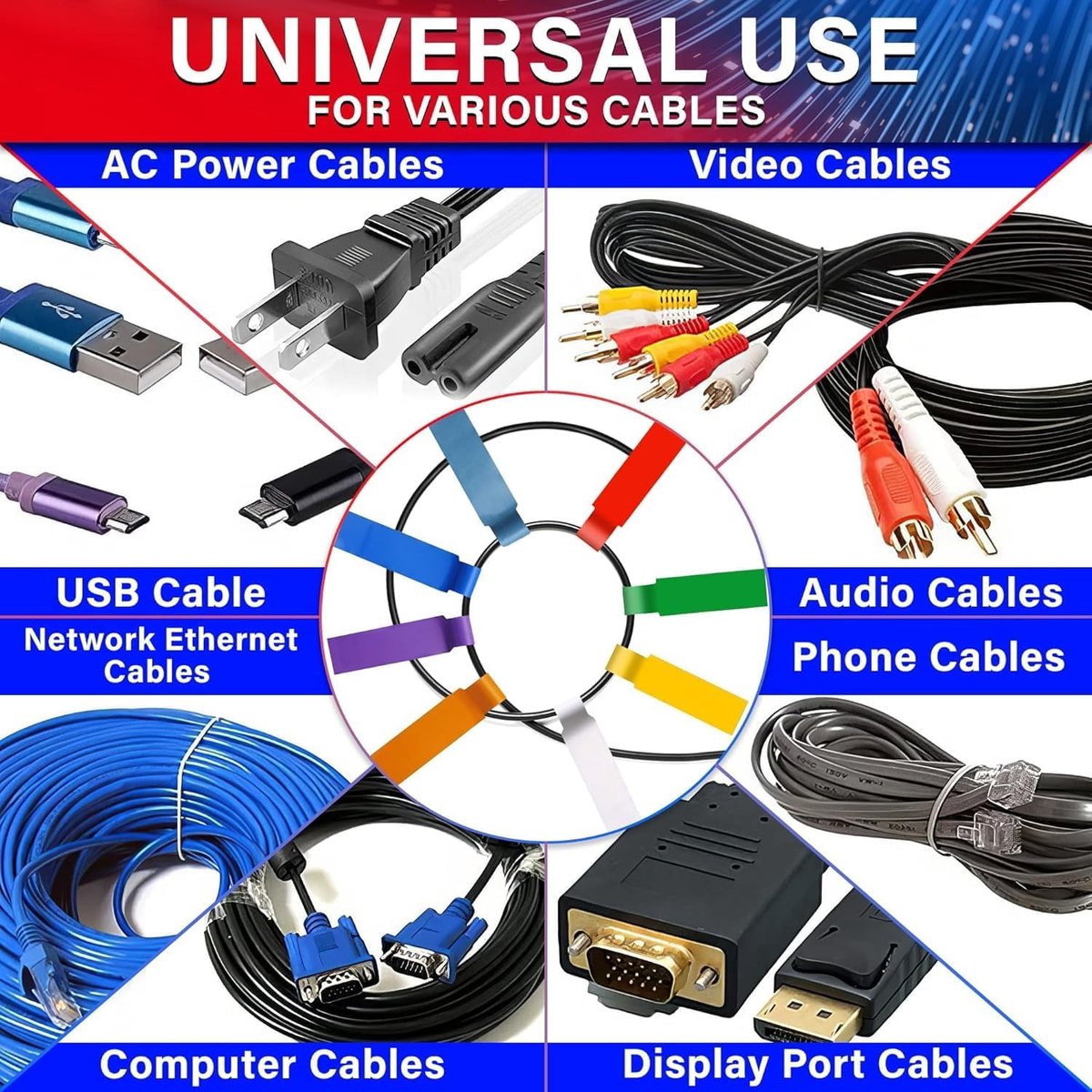 240 pcs Cable Labels, Waterproof Labels - Waterproof Wire Labels, Writable Stickers, Identification Labels, Wire Labels (8 sheets/sheet), Laser Printer Labels, Charger Labels