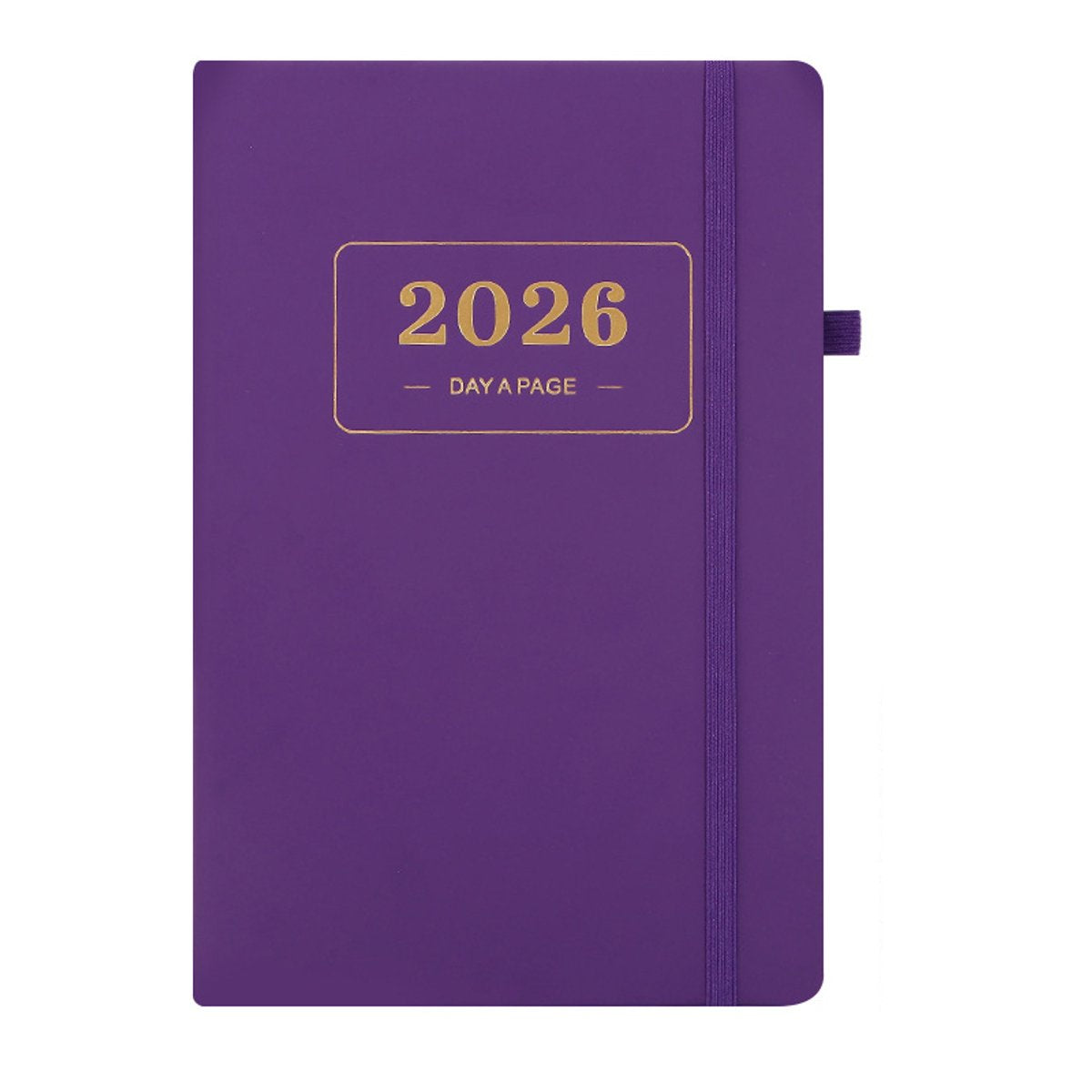 2026 Daily Planner – 2026 Adult Agenda – 1 Day on 1 Page – 365 Day Planner &amp; Notebook – 14.0*20.8cm – Purple