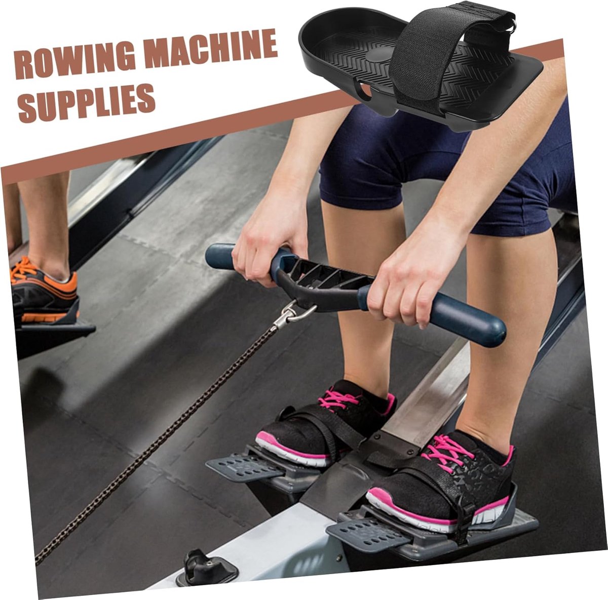 1 Pair Adjustable Flat Pedals - For Rowing Machines, Non-Slip Training Equipment - Indoor Fitness - Comfortable Pedal Design - Perfect for Home Workouts - Joint-Friendly Performance