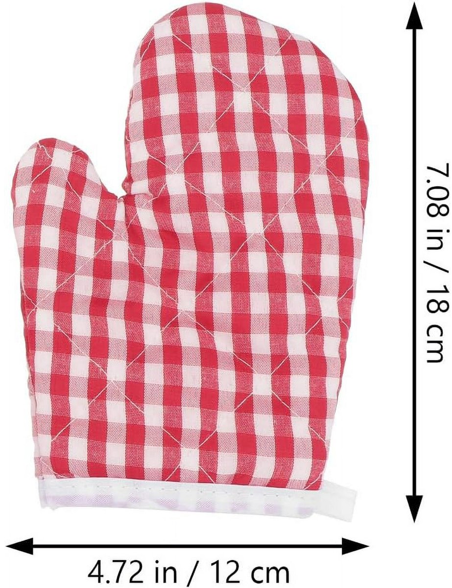 Children's Oven Mitts - Oven Mitts - Red Kitchen Mitts Oven Mitts Heat Resistant Cooking Baking Microwave - Kitchen